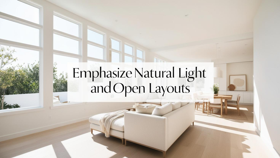Emphasize Natural Light and Open Layouts