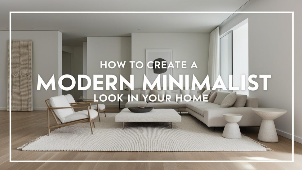 How to Create a Modern Minimalist Look in Your Home
