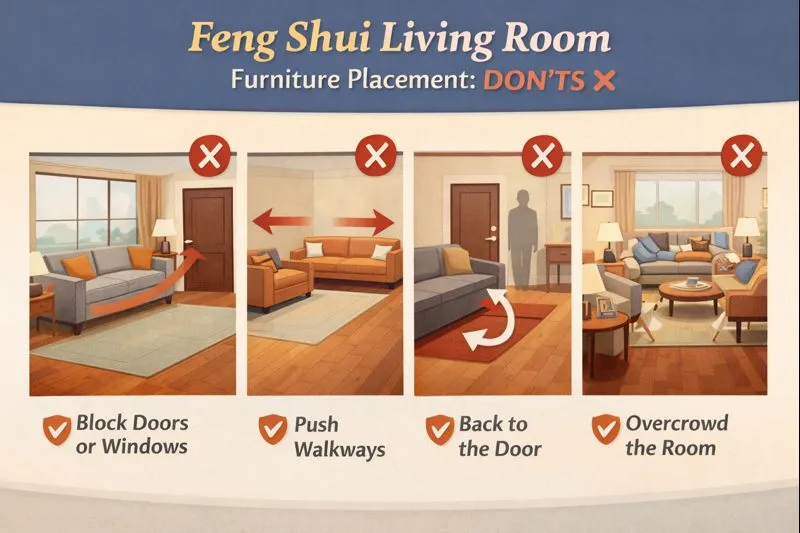 Feng Shui Living Room Furniture Placement DON’TS