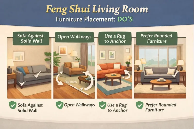 Feng Shui Living Room Furniture Placement DO’S