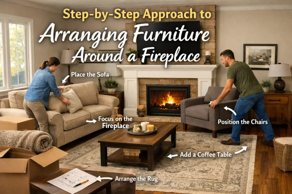 Step-by-Step Approach to Arranging Furniture Around a Fireplace